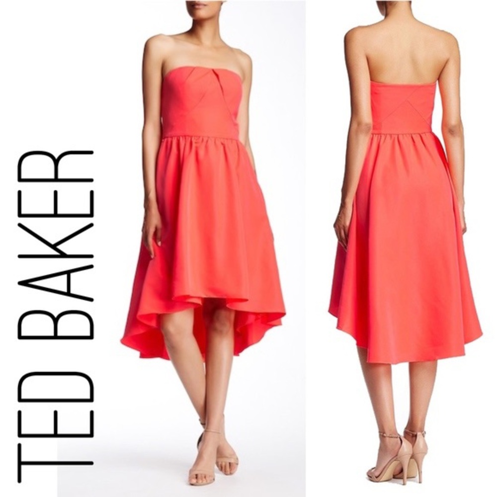 Ted Baker NWT High/low Strapless Dress